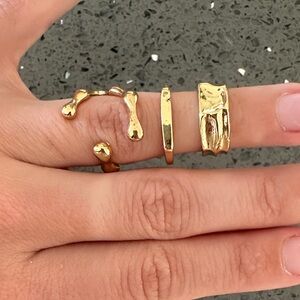 Gold-Tone Women's Ring Set